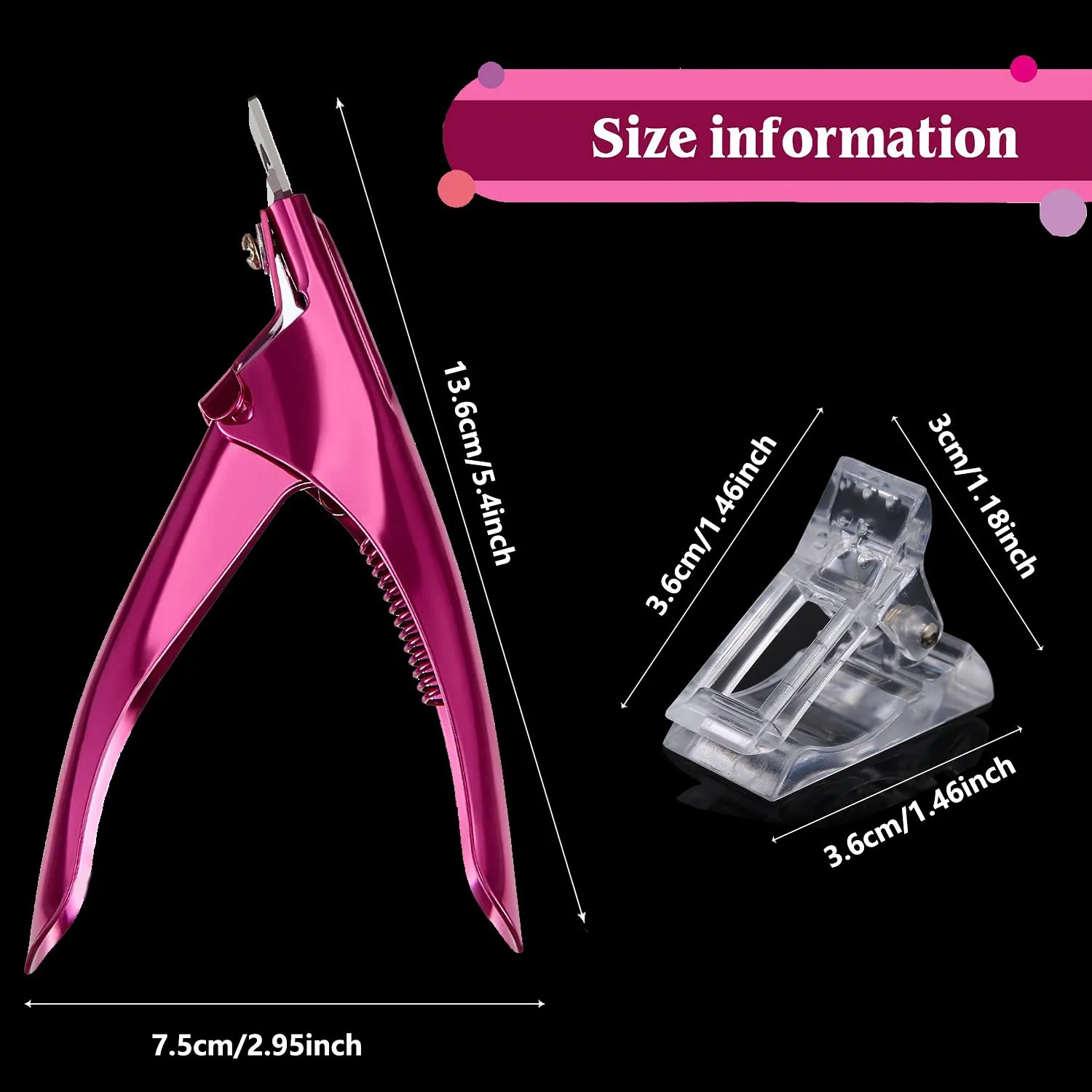 10pcs Nails Tips Clips With Professional Fake Nail Tip Clippers For Quick Building Poly Finger Nail Gel Clear Plastic Finger Extension Forms, Manicure Nail Art Tools Kit