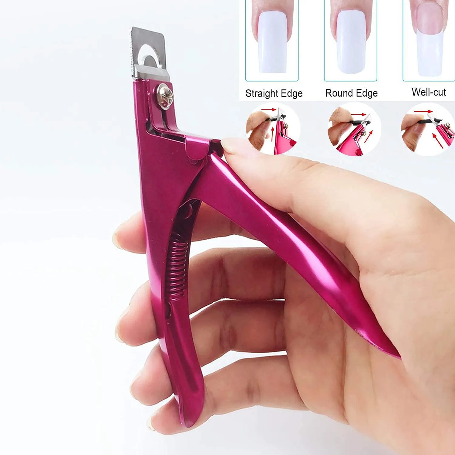 10pcs Nails Tips Clips With Professional Fake Nail Tip Clippers For Quick Building Poly Finger Nail Gel Clear Plastic Finger Extension Forms, Manicure Nail Art Tools Kit