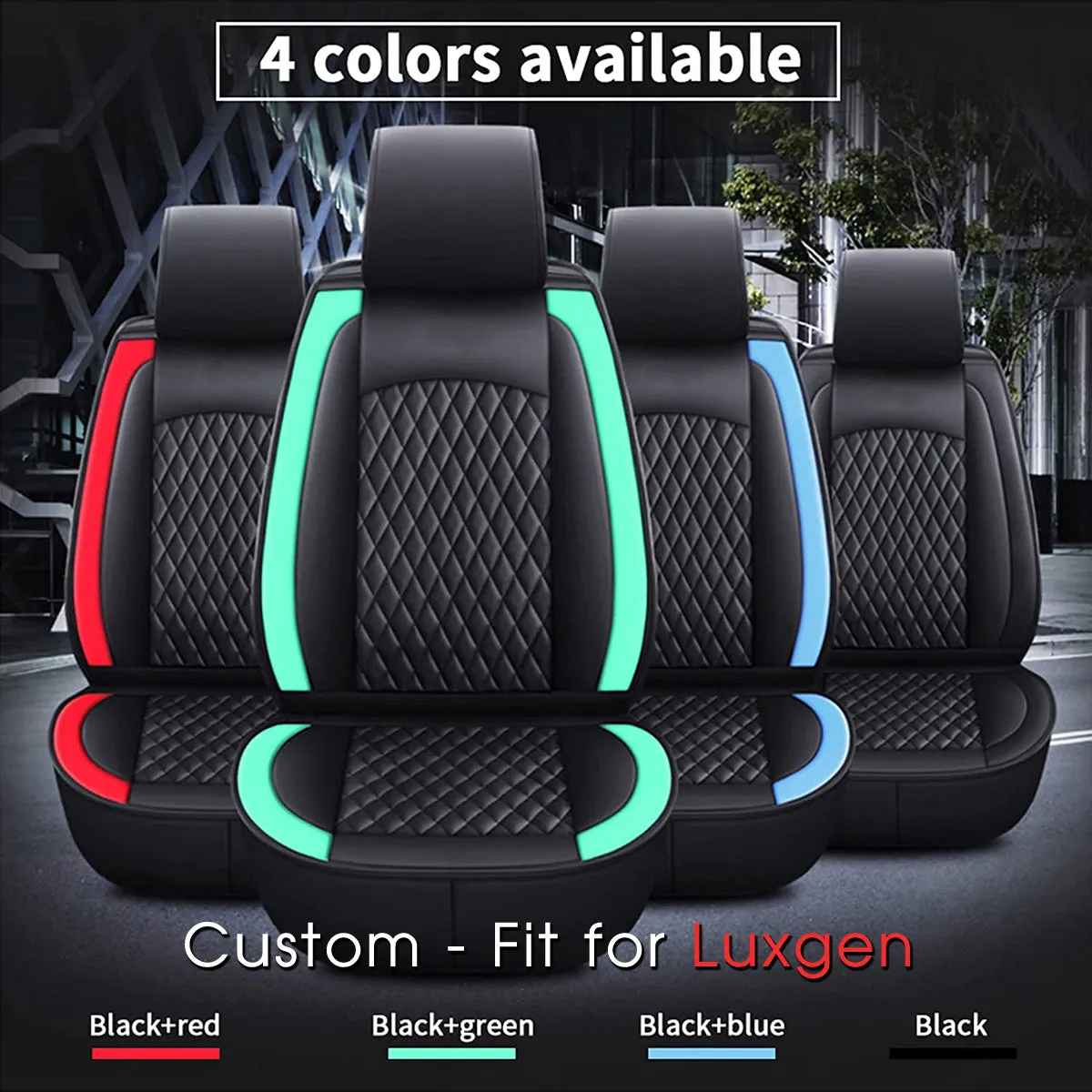 2 Car Seat Covers Full Set, Custom-Fit For Car, Waterproof Leather Front Rear Seat Automotive Protection Cushions, Car Accessories DLLE211