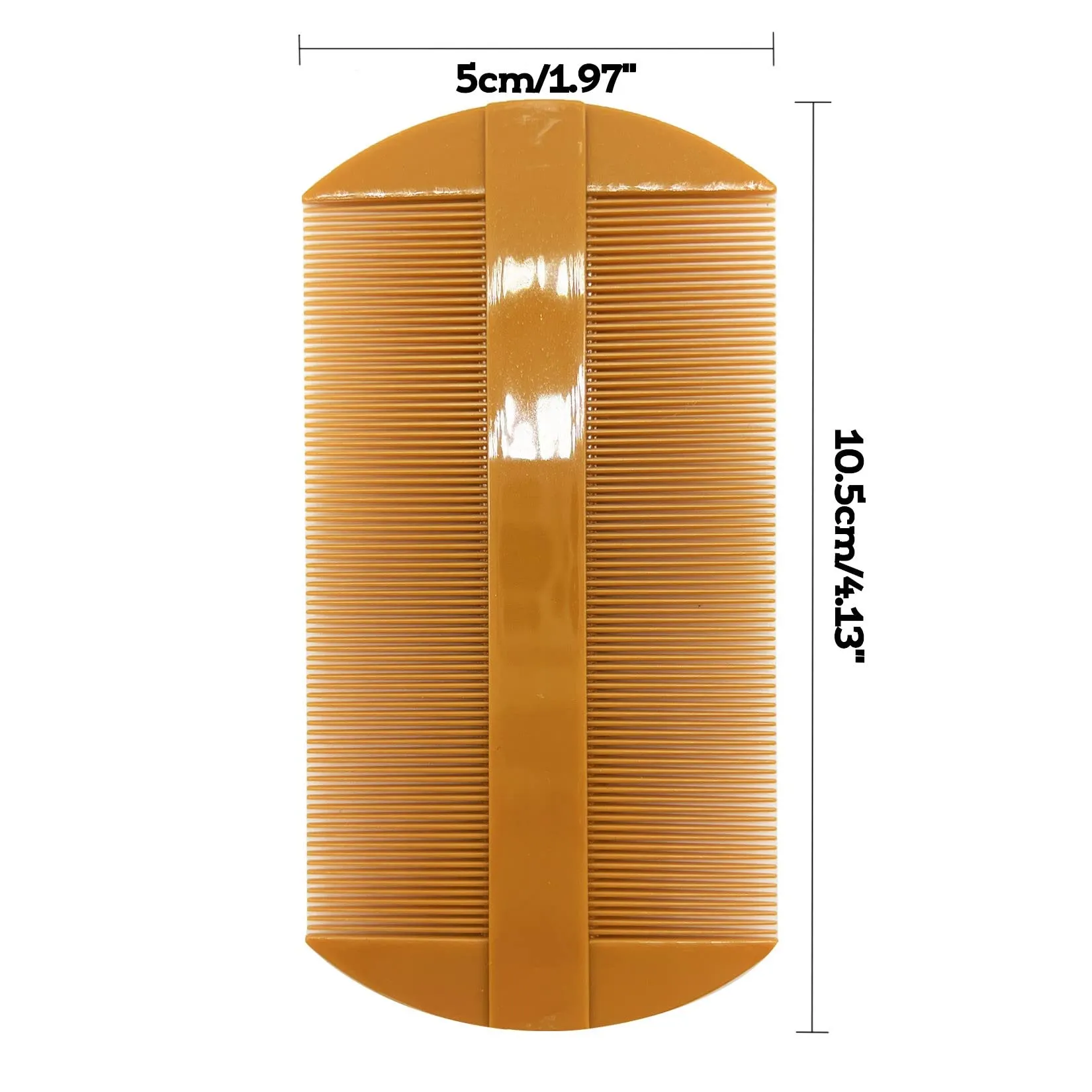 2PCS Lice Combs Nit Combs, Durable Double Sided Super Dense Tooth Combs for Lice Nit Treatment, Small Size for Straight Thin Hair, Ginger