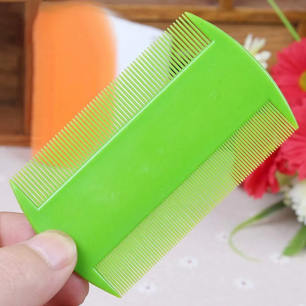 6Pcs Double Sided Nit Comb Metal Head Lice Comb Lice Treatment Plastic Flea Removal Combs for Adults Kids Dogs Cats(Random Colour)