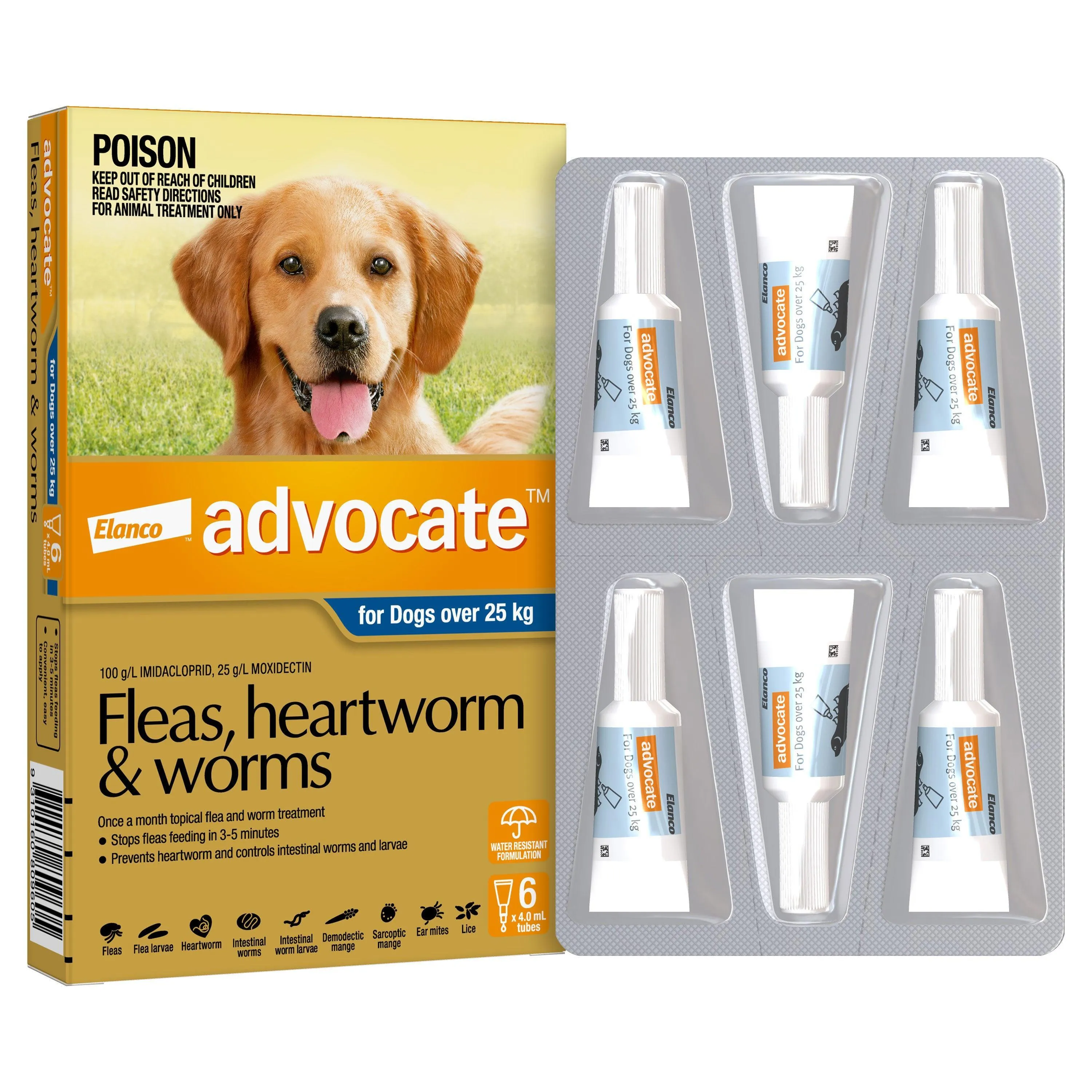 Advocate Blue Spot-On Flea & Worming Treatment 25kg  Dog