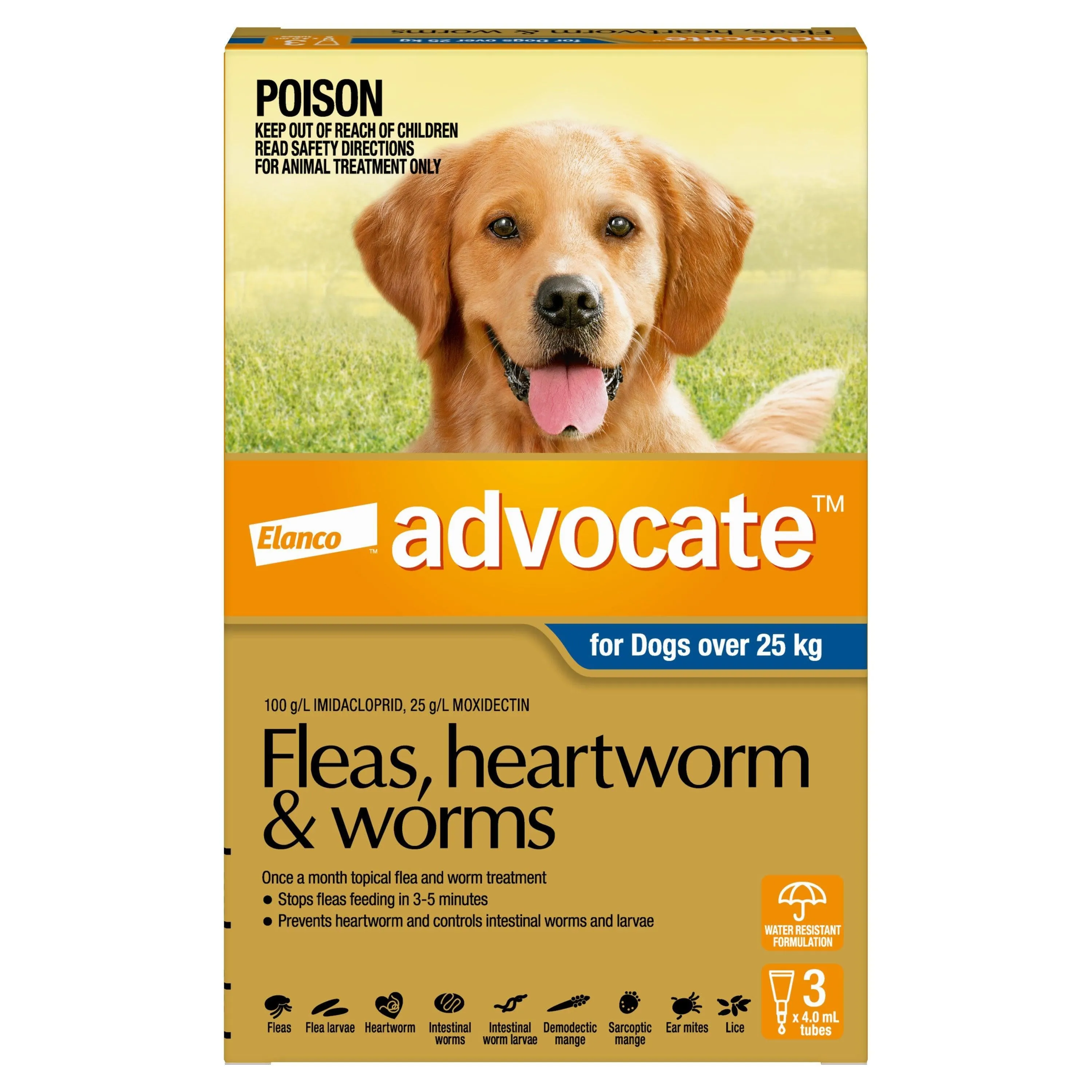 Advocate Blue Spot-On Flea & Worming Treatment 25kg  Dog