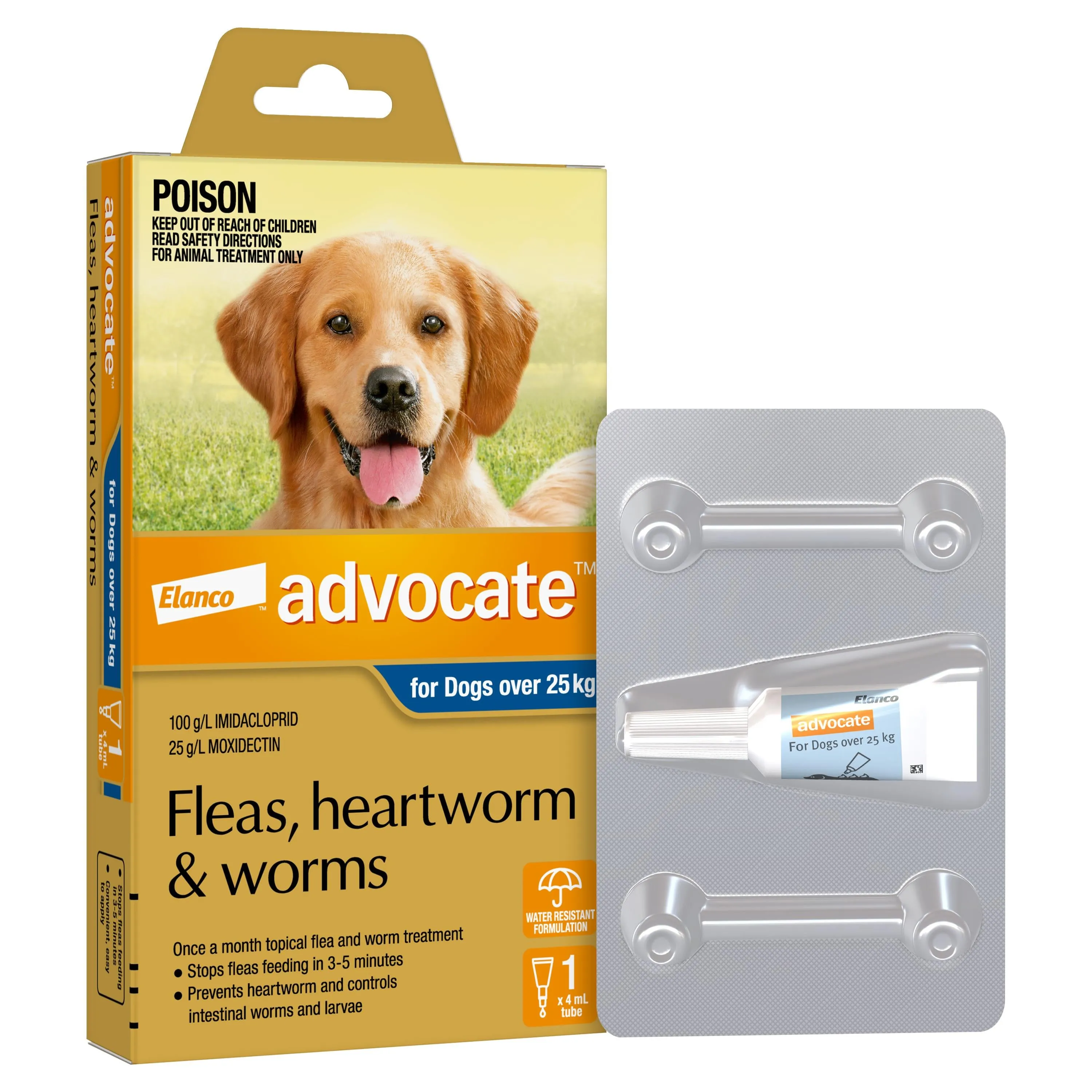 Advocate Blue Spot-On Flea & Worming Treatment 25kg  Dog