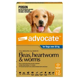Advocate Blue Spot-On Flea & Worming Treatment 25kg  Dog