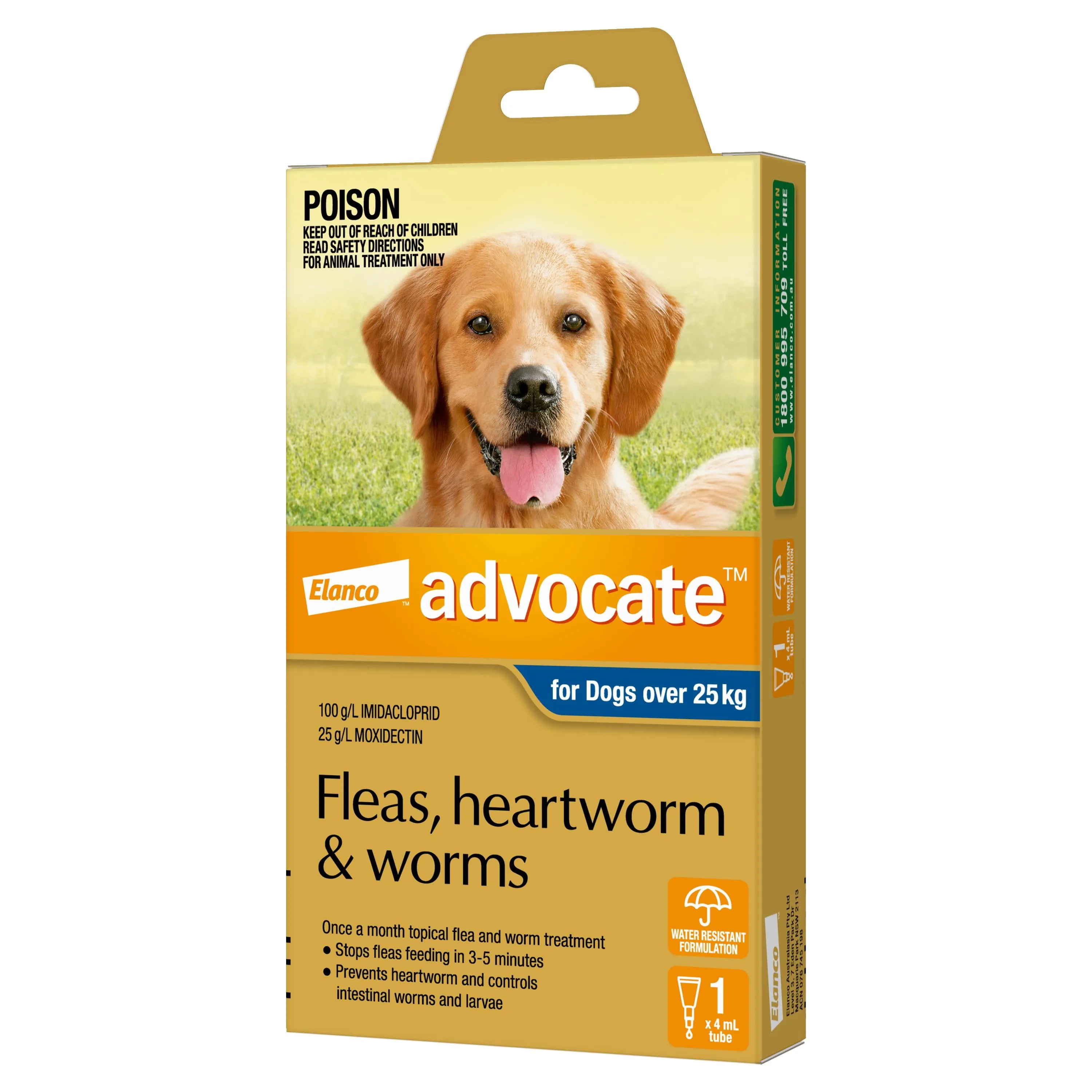 Advocate Blue Spot-On Flea & Worming Treatment 25kg  Dog
