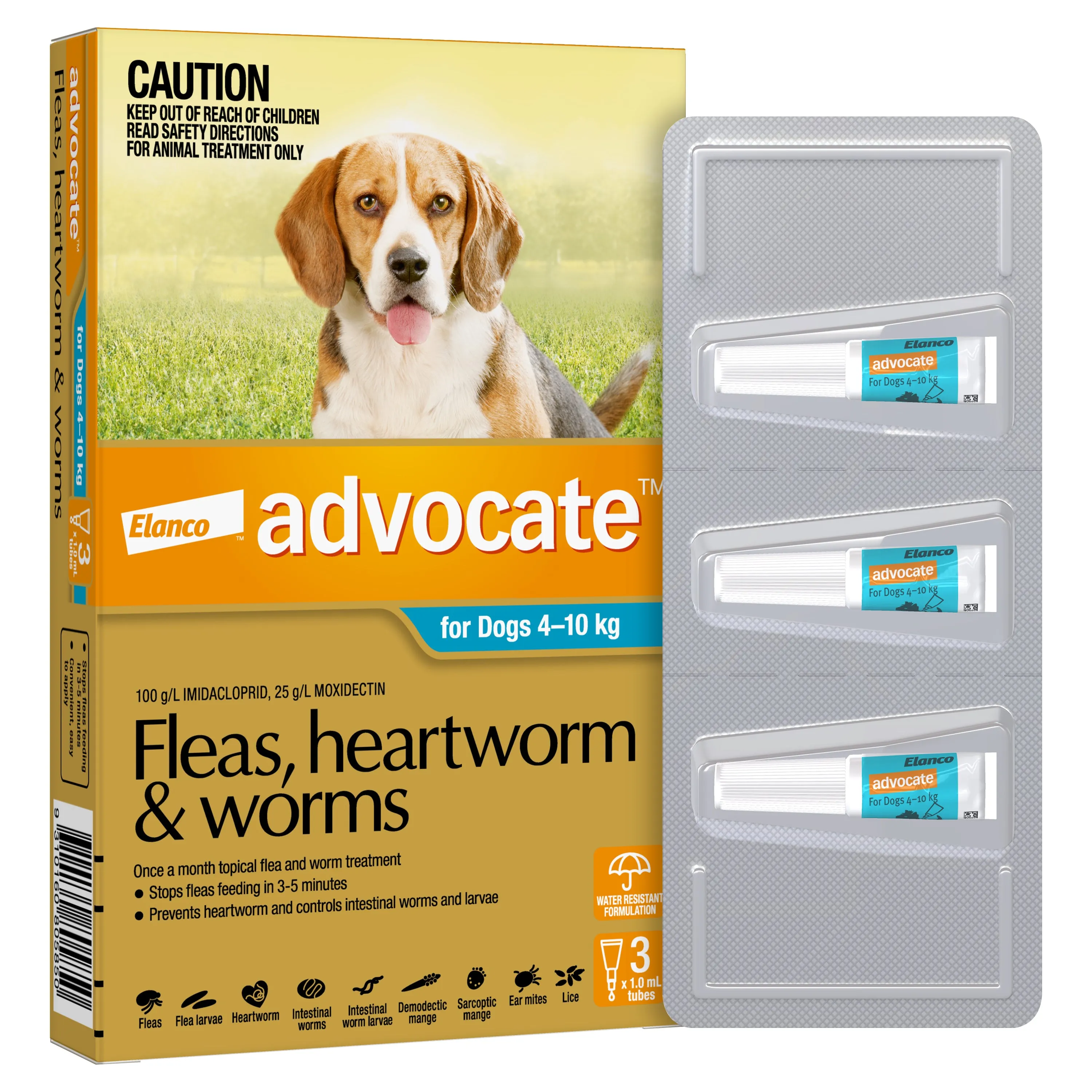 Advocate - Dog 4-10kg (3pk)