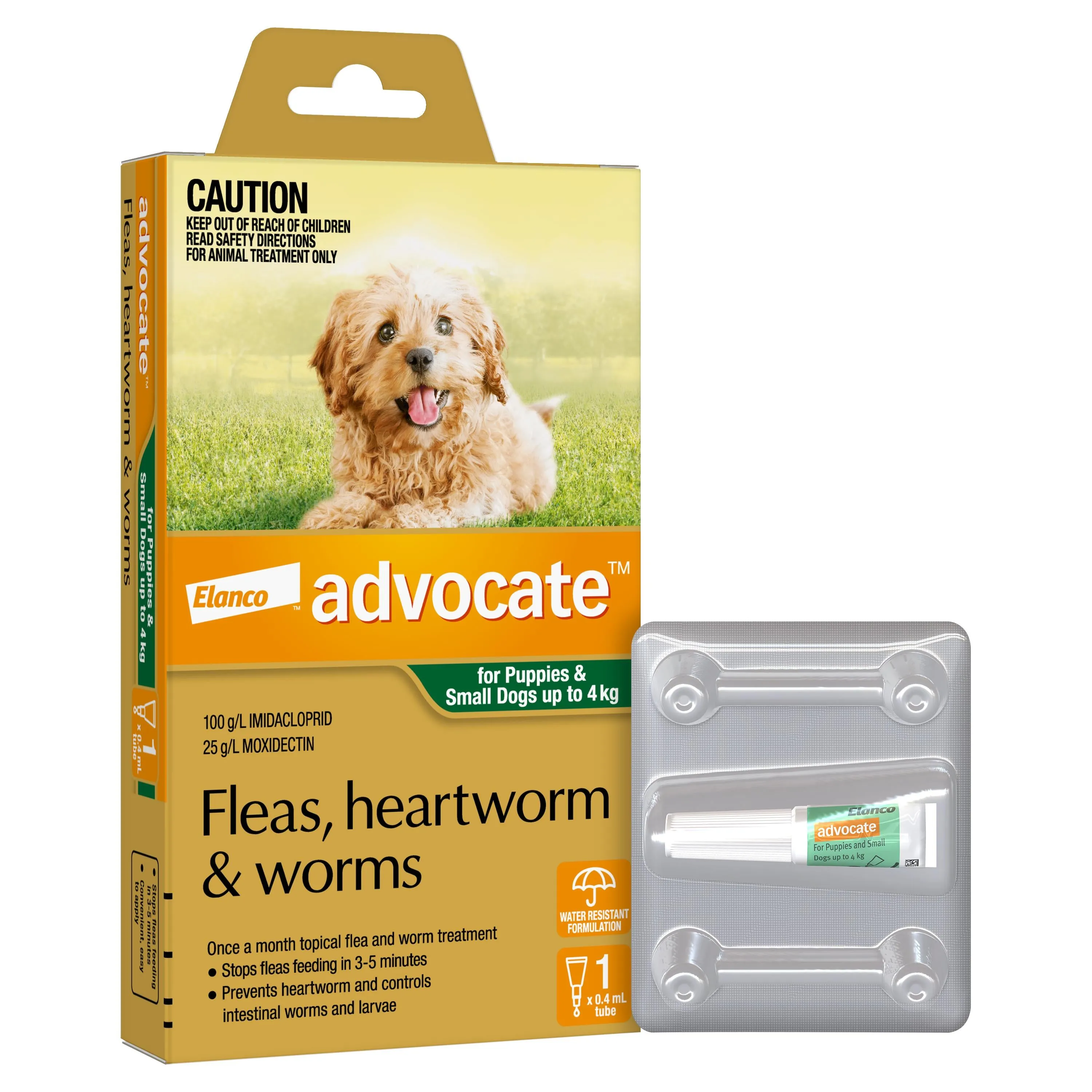 Advocate Green Spot-On Flea & Worming Treatment <4kg Dog