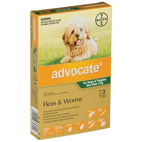 Advocate Small Dogs and Puppies under 4kg - 3 pack