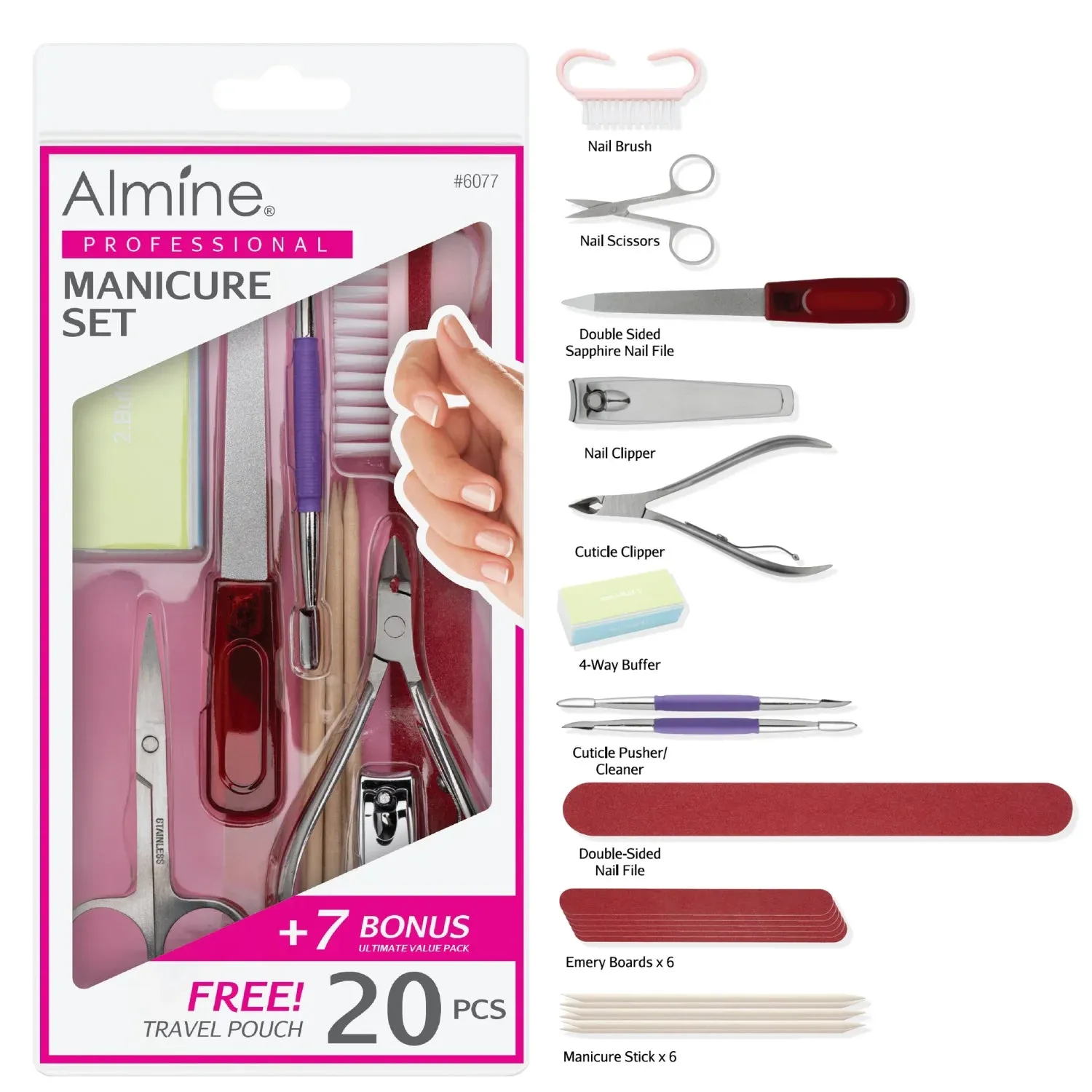 Almine Professional Manicure Set 20pc