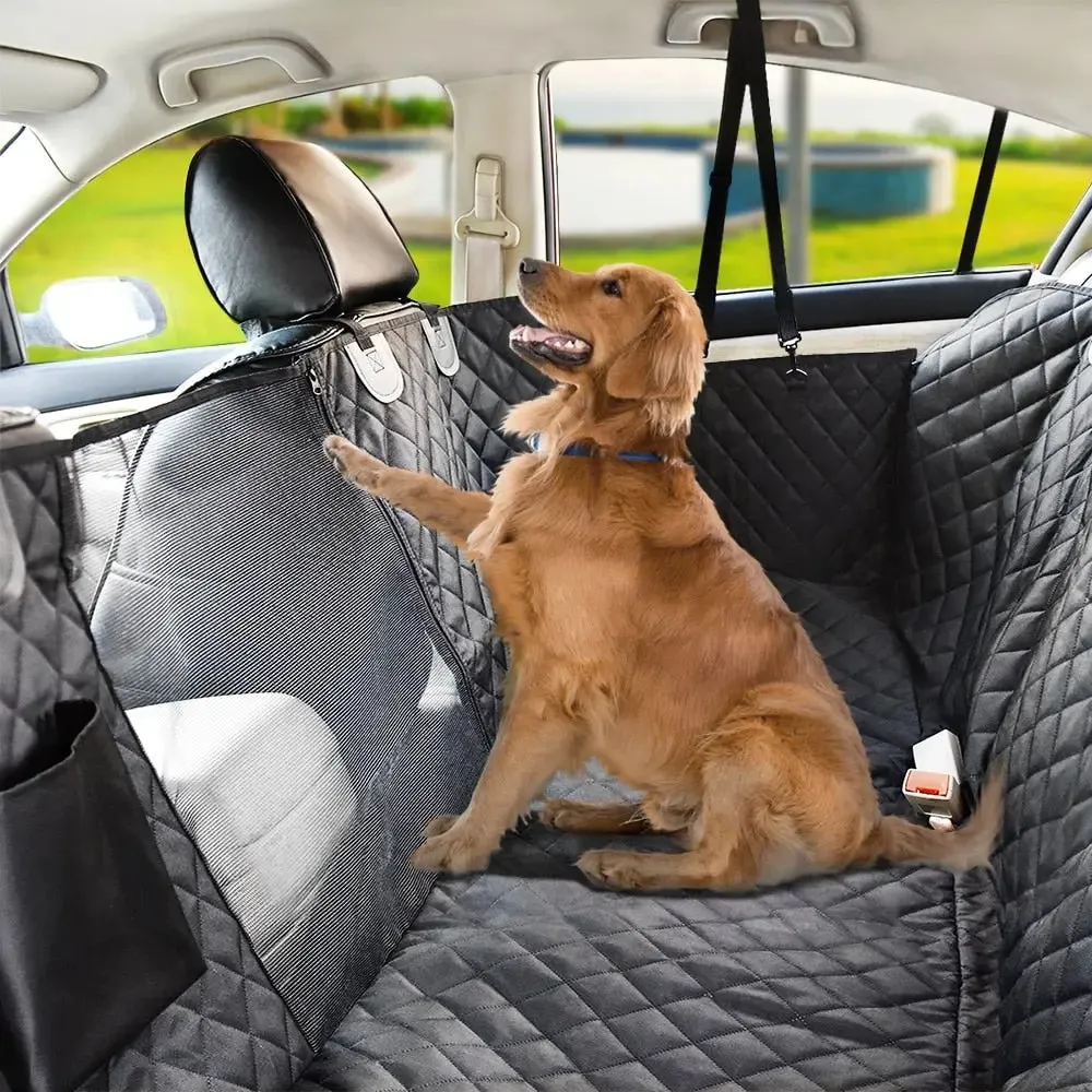 Anniepaw Waterproof Dog Car Seat Cover Rear Hammock Safety Mat for Pets