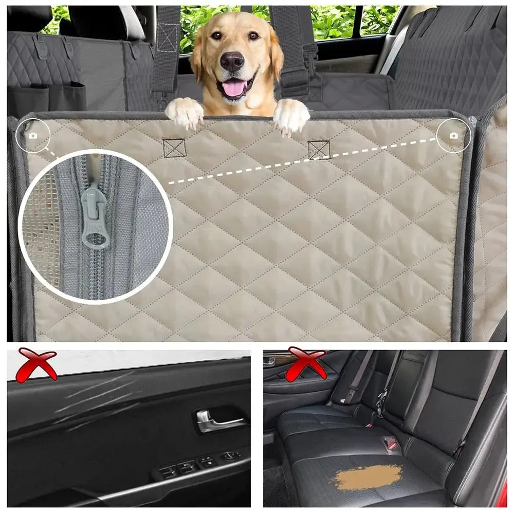 Anniepaw Waterproof Dog Car Seat Cover Rear Hammock Safety Mat for Pets