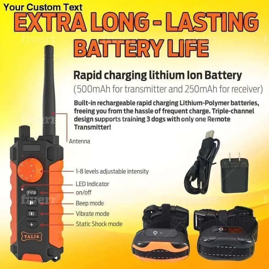 Bark Collar Dog Training Anti Kit Shock Auto Led Pet Rechargeable No Positive Control Shocker Stop