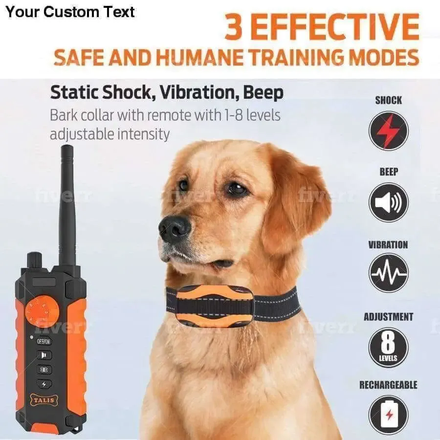 Bark Collar Dog Training Anti Kit Shock Auto Led Pet Rechargeable No Positive Control Shocker Stop
