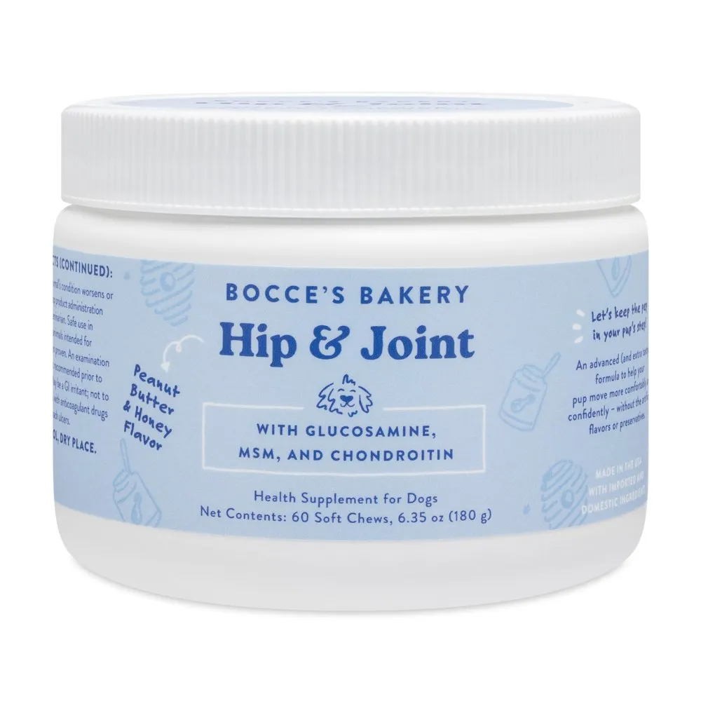 Bocce's Hip & Joint Supplement - Pb & Honey Flavor