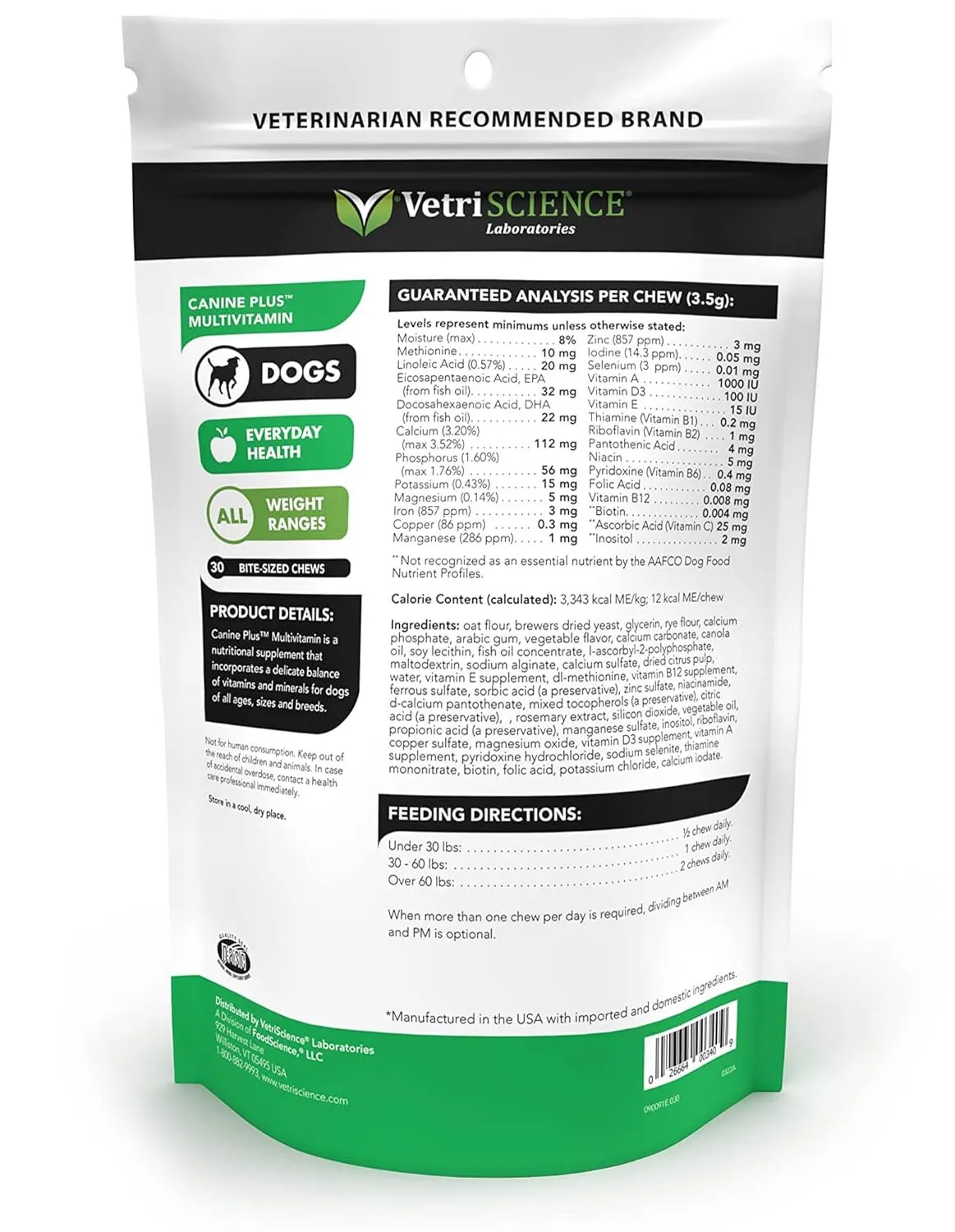 Canine Plus MultiVitamin, 30 Bite-Sized Chews