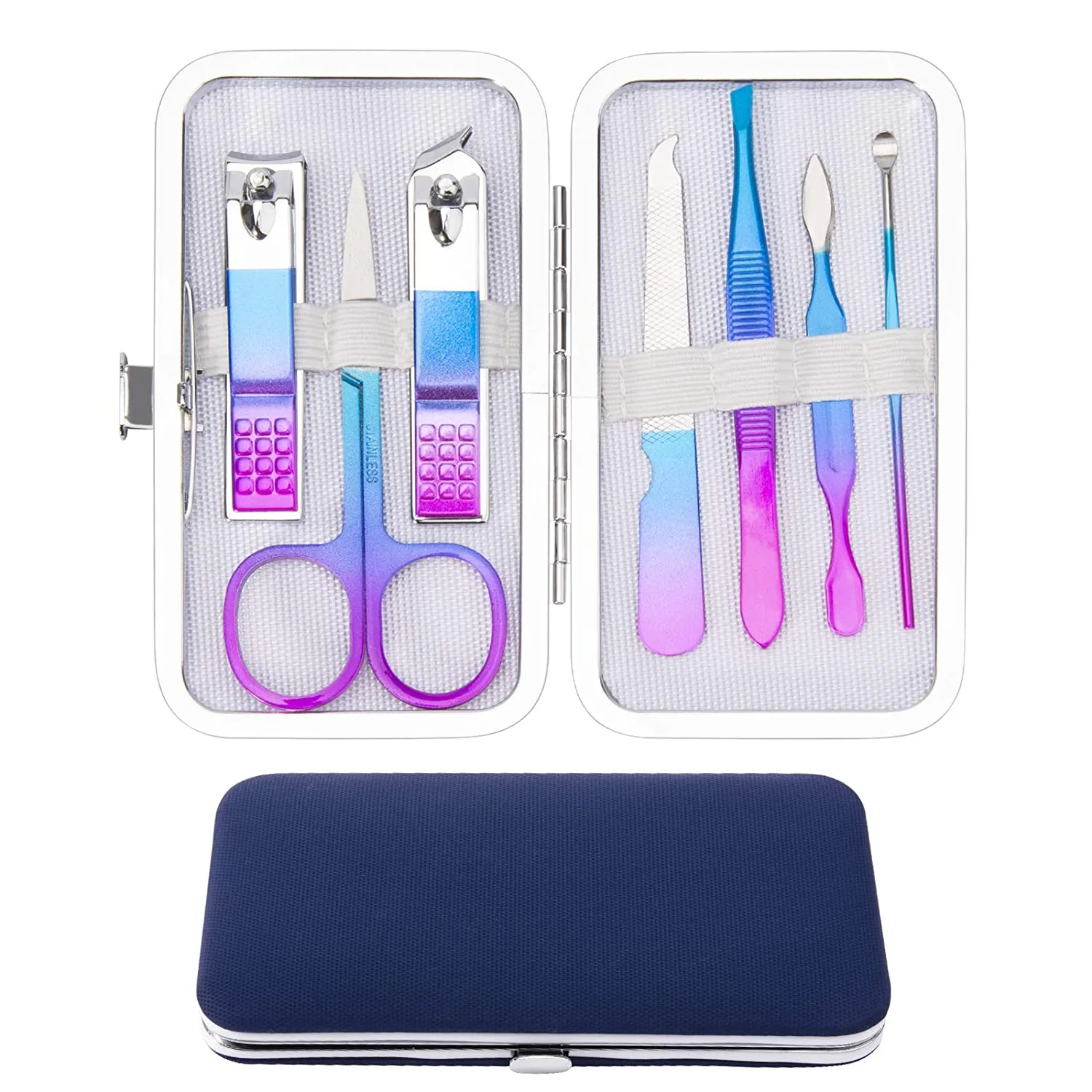 CGBE Manicure Set Nail Clippers Pedicure Kit Men Women Grooming kit Manicure Professional Nail Care Tools Gift 12Pcs with Luxurious Travel Case