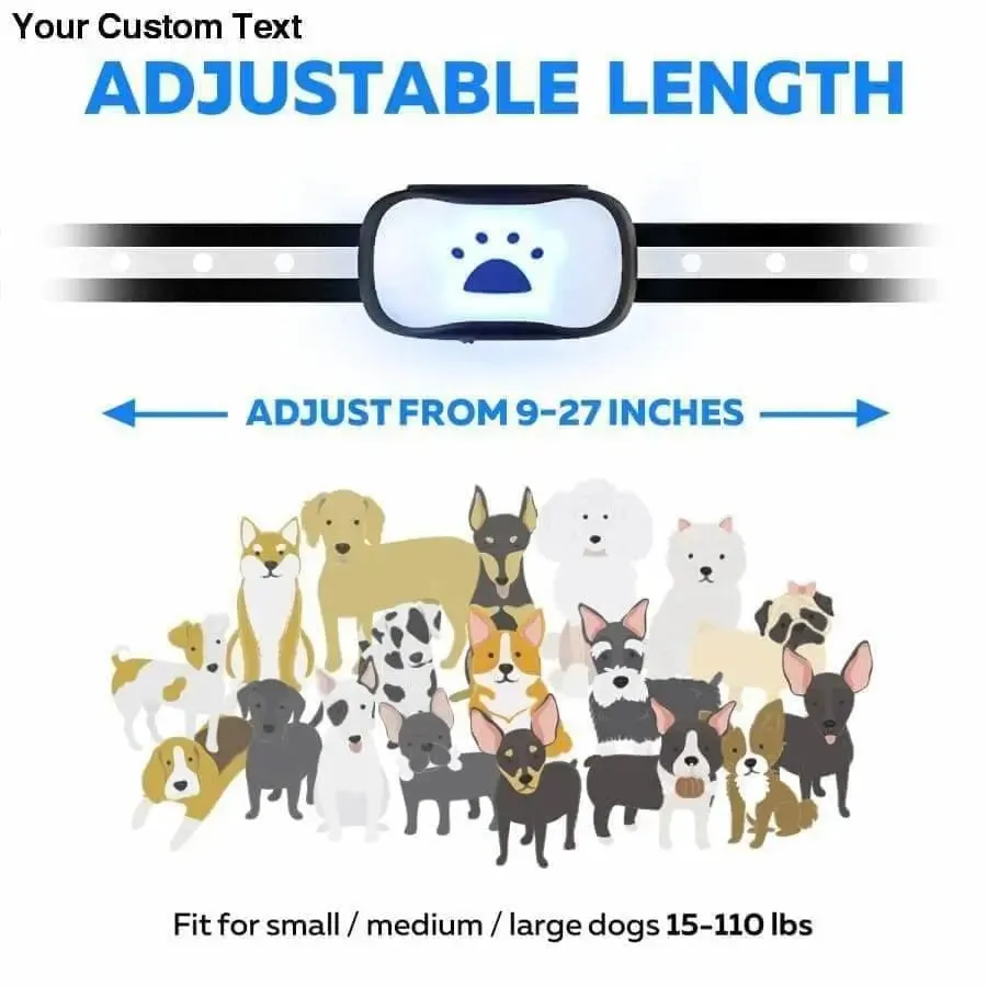 Collar Dog Bark Anti No Barking Shock Training Pet Control Rechargeable Small