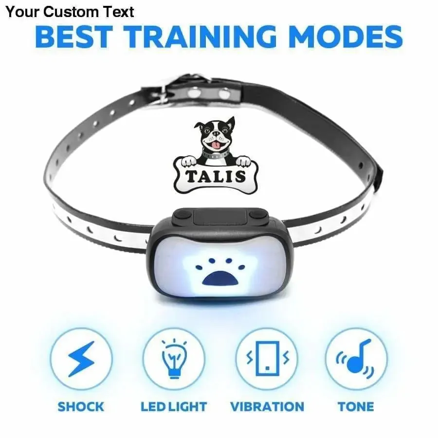 Collar Dog Bark Anti No Barking Shock Training Pet Control Rechargeable Small