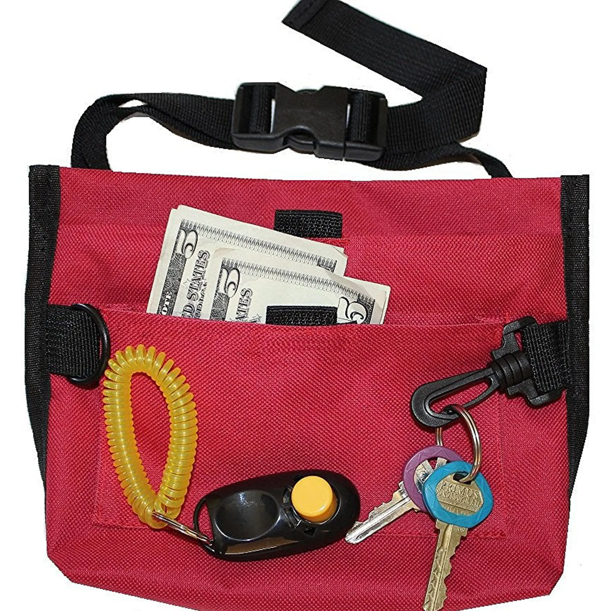 Durable Dog Training Treat Pouch, with FREE Training Clicker
