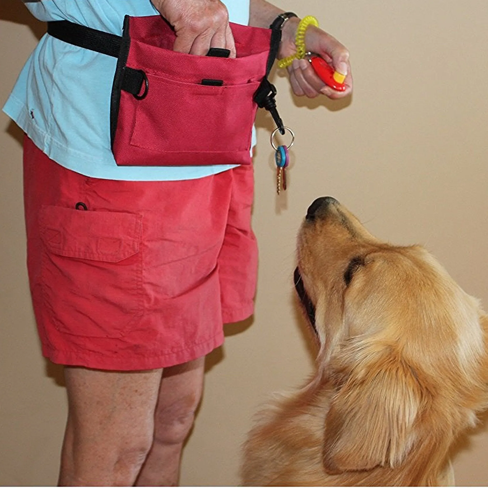 Durable Dog Training Treat Pouch, with FREE Training Clicker
