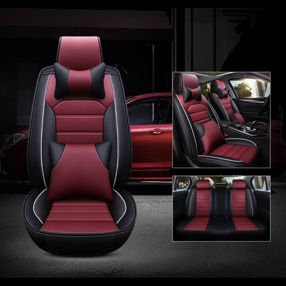 Durable Waterproof Leather Car Seat Cover Full Set