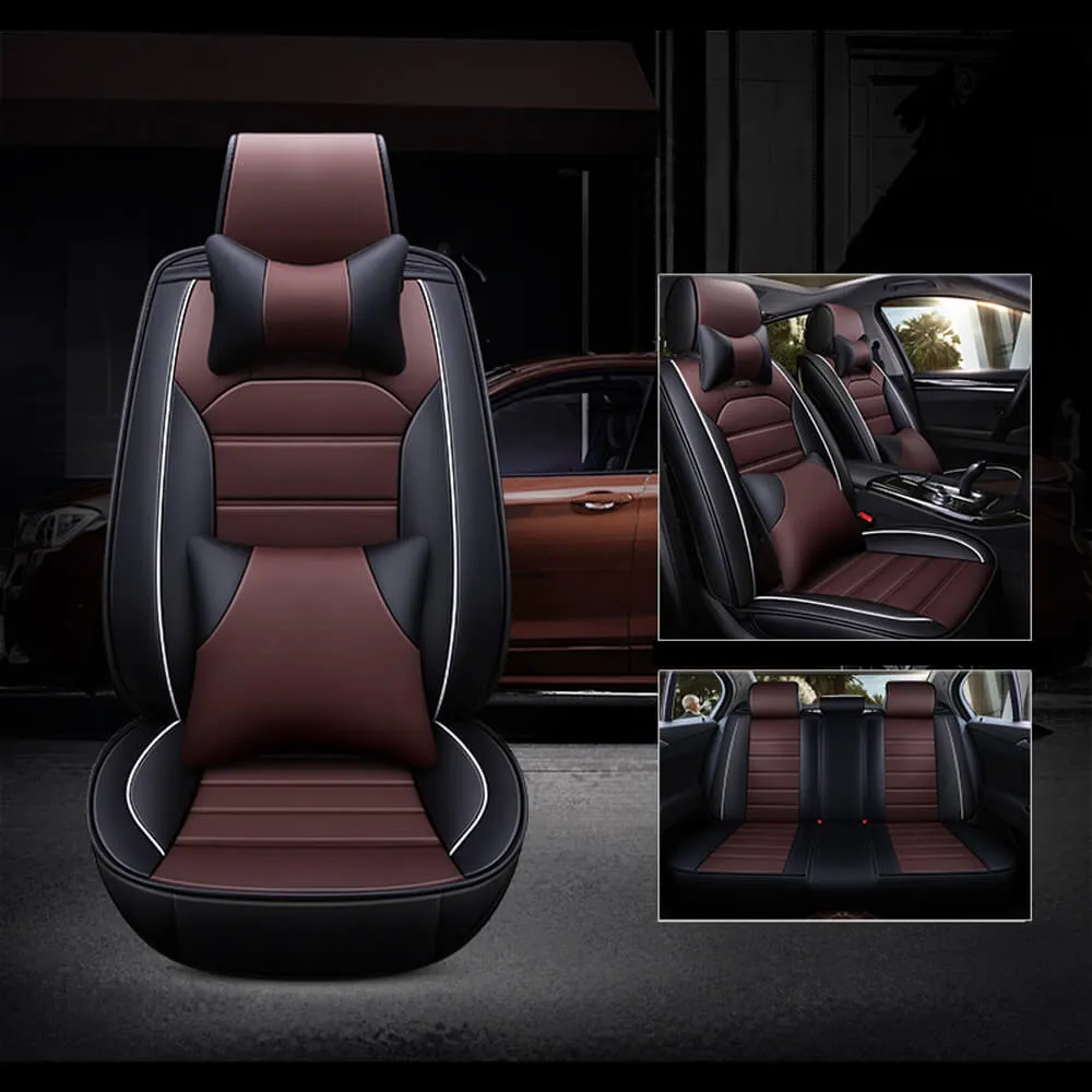 Durable Waterproof Leather Car Seat Cover Full Set