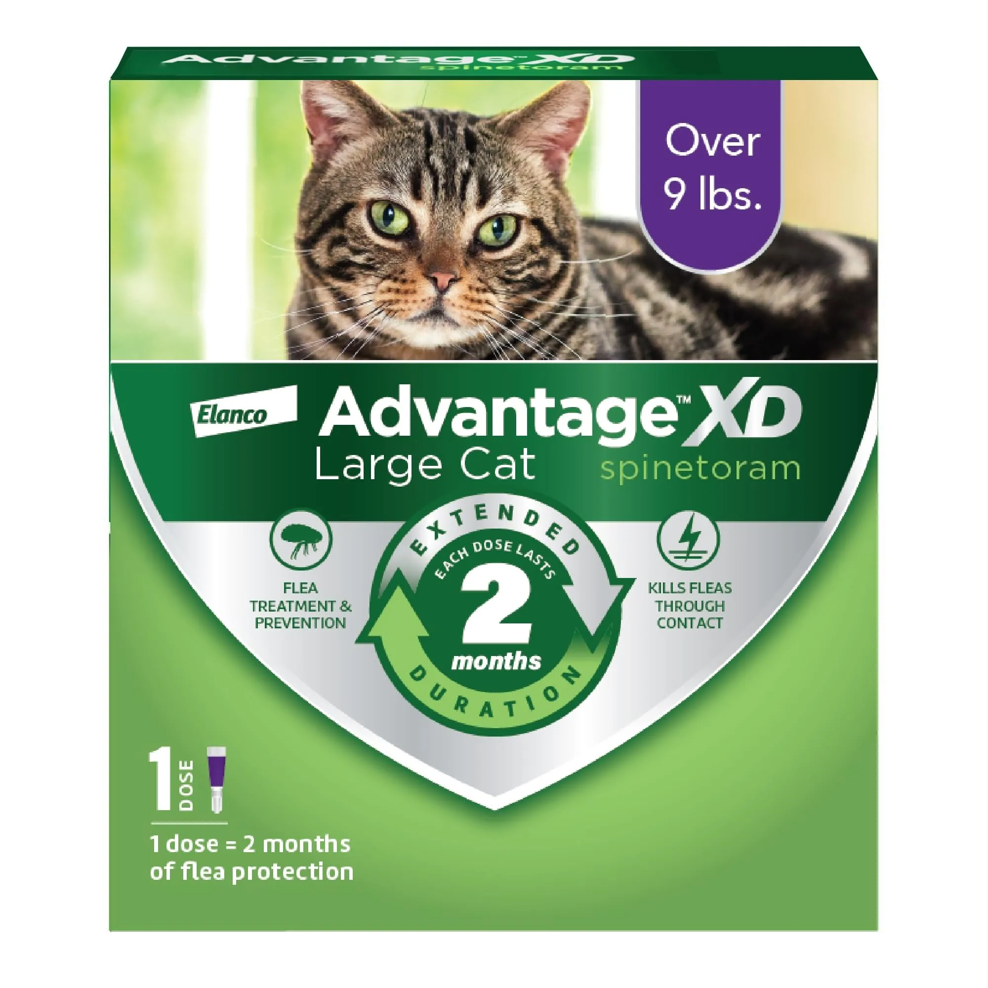 Elanco Advantage XD Extended Large Cat 2-Month 1-Dose Flea and Tick Spot-on Treatment - 9  Lbs