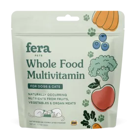 Fera Pet Organics Dog and Cat Supplement, Whole Food Multivitamin Topper