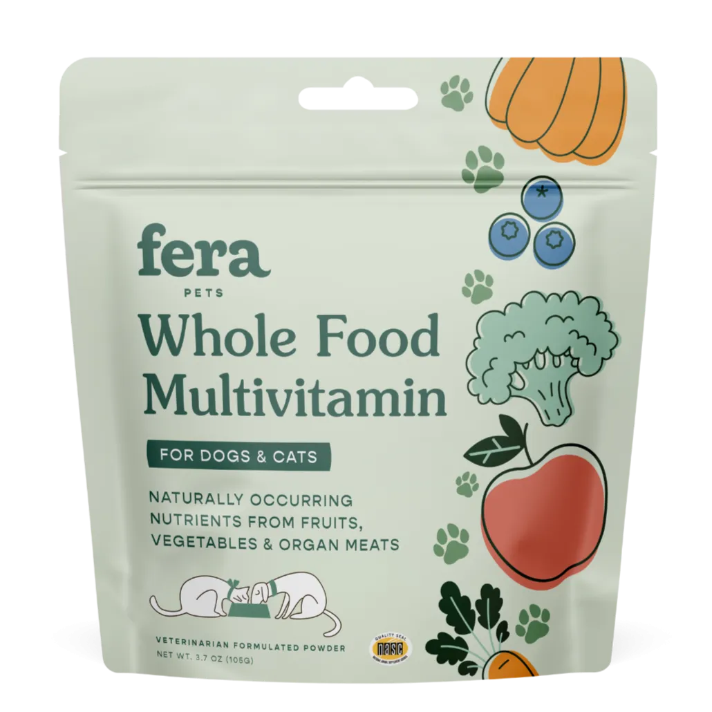 Fera Pet Organics Dog and Cat Supplement, Whole Food Multivitamin Topper