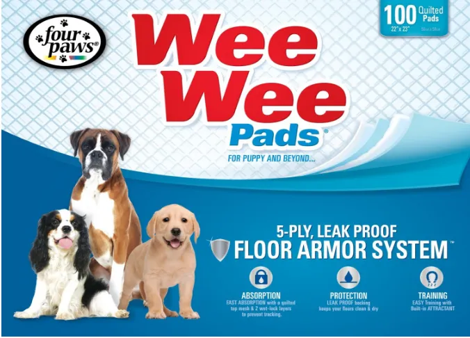 Four Paws Wee-Wee Pad Puppy Housebreaking Pads (10 count)