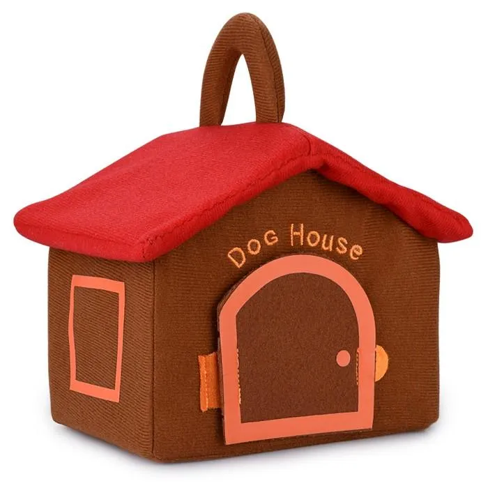 Hakol Dog House Educational Toy With 4 Squishy and Barking Puppies Playset