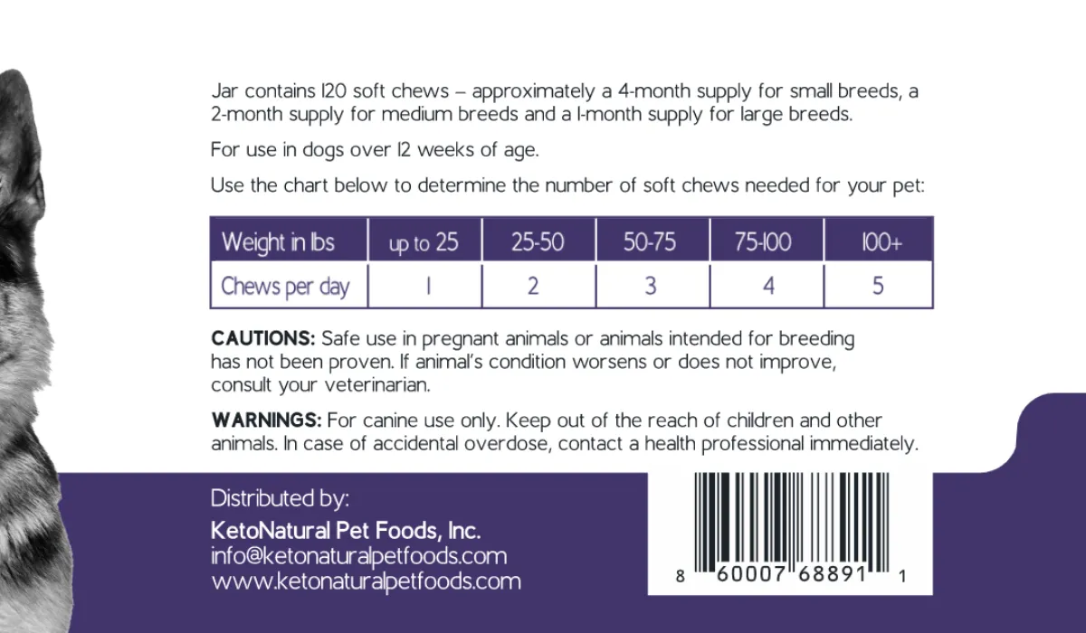 Ketona Daily Mobility Chews - Natural Duck Flavor
