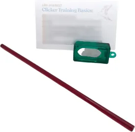 LBH MARKET Bird Clicker Training Kit with Target Stick, Red or Yellow, Professional Training Set for All Bird Breeds (Red)