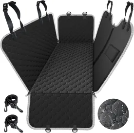 Mancro Dog Car Seat Cover for Back Seat, Waterproof Car Seat Protector for Dogs with Side Flaps, Scratchproof Car Seat Cover, Dog Hammock with Nonslip Bottom for SUVs, Standard(54 W x 55 L)