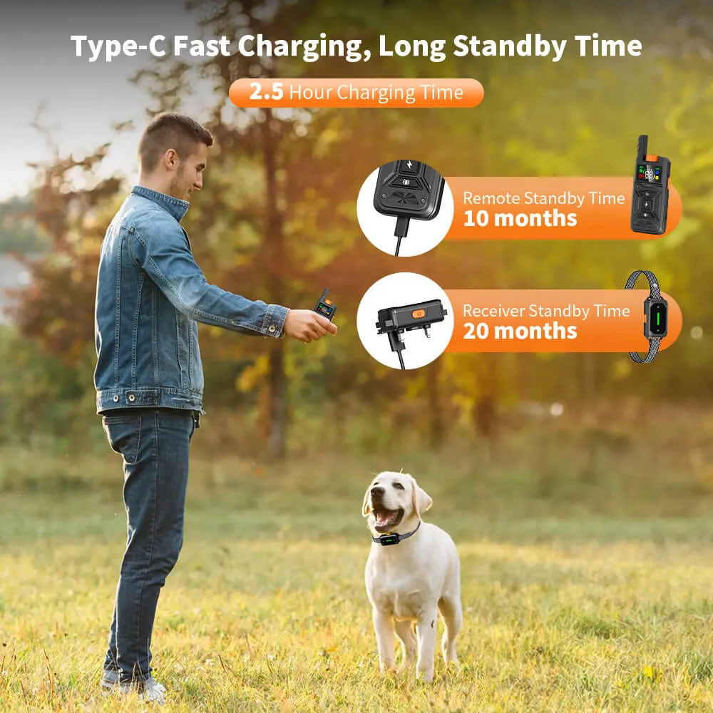 Masbrill Dog Shock Collar 2600FT with LED Light for Night Walks -TZ943