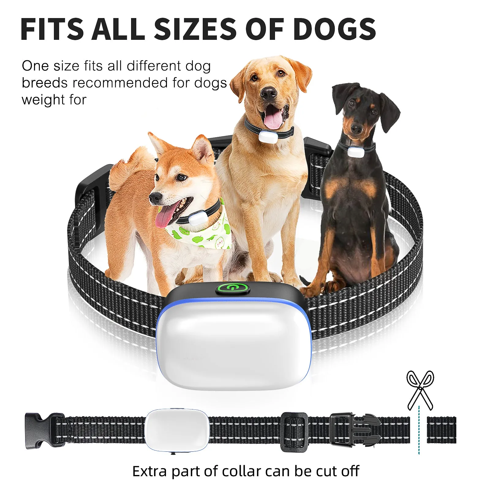 MASBRILL Dog Training Collar with Remote - Dog Shock Collar for Large Small Medium Dogs with 2600FT Remote, Rechargeable Dog Bark Collar with Beep/Vibration/Shock Modes, Security Lock, Rainproof