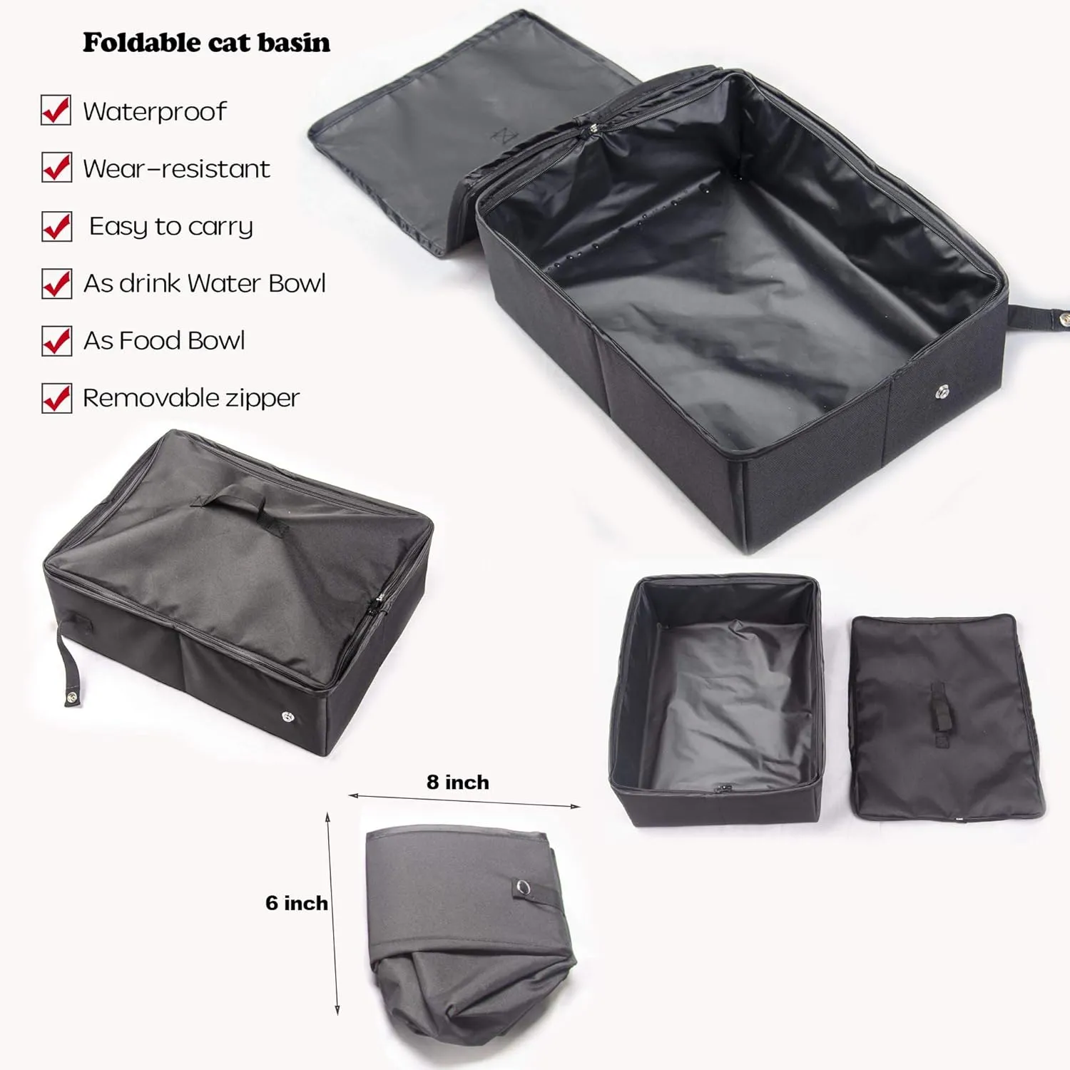 Mispace Portable Twin Compartment Show House Cat Cage Condo,Comfy Puppy Home Dog Travel Crate with Carry Bag/2 Hammocks/Mats & Collapsible Litter Box