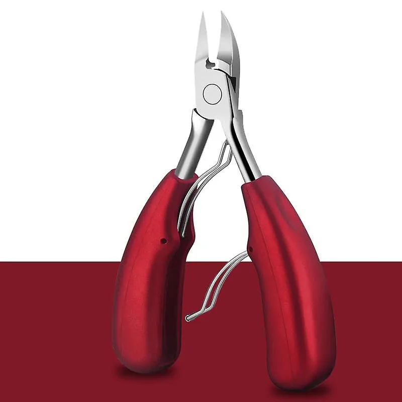 Nail drill accessories big size nail clippers stainless steel rubber handle false nail cutter|cuticle scissors red