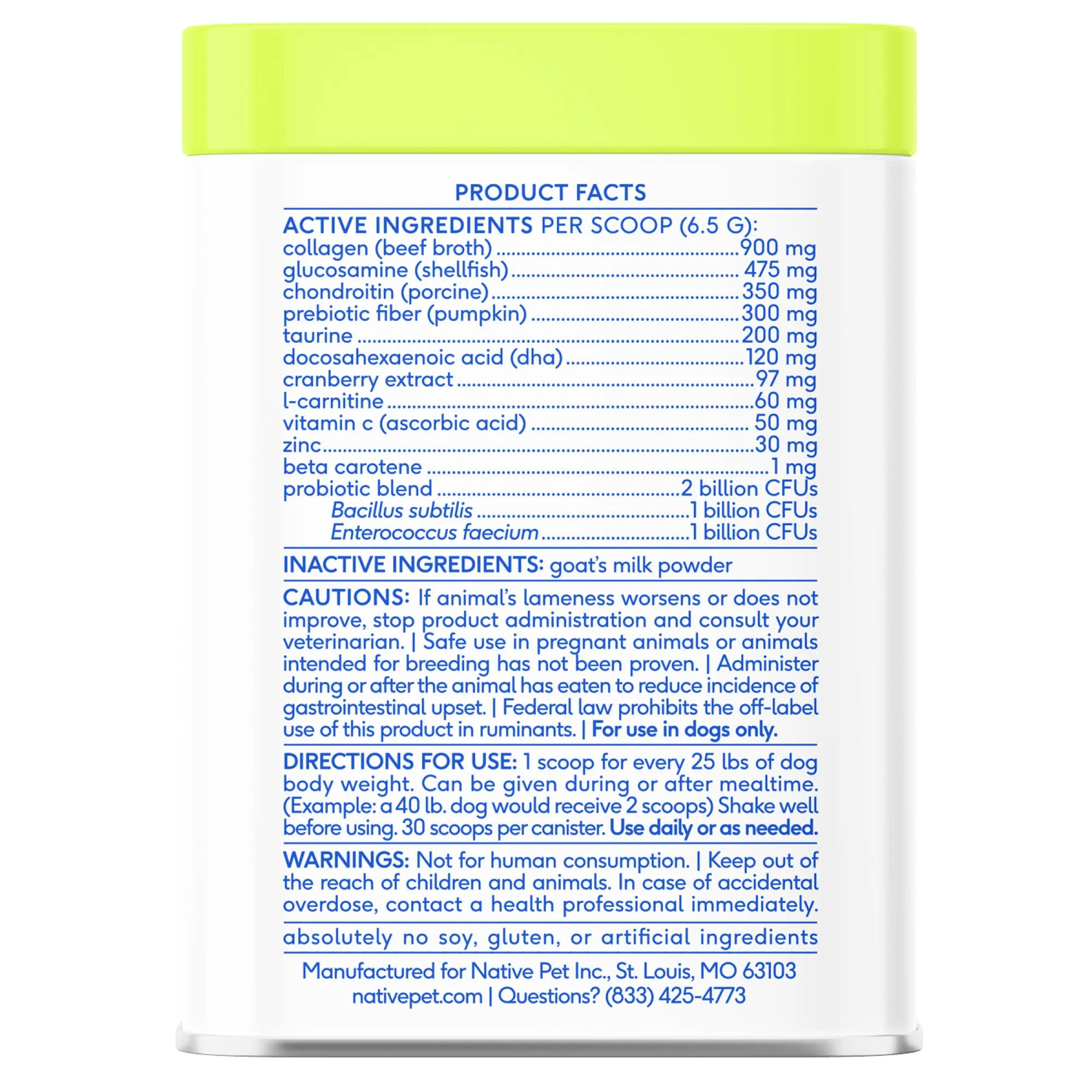 Native Pet The Daily Powder 11-in-1 Multivitamin Supplement for Dogs