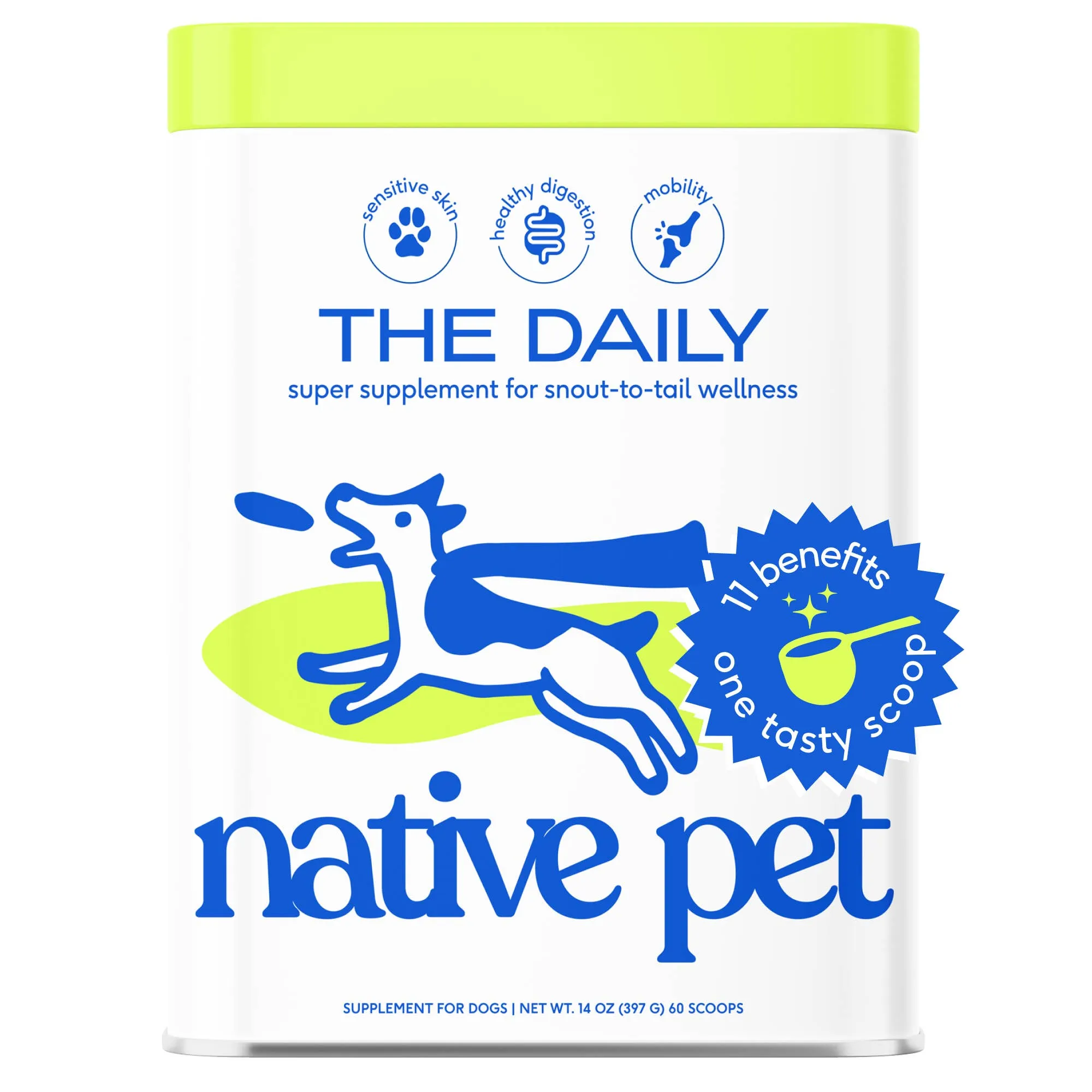 Native Pet The Daily Powder 11-in-1 Multivitamin Supplement for Dogs