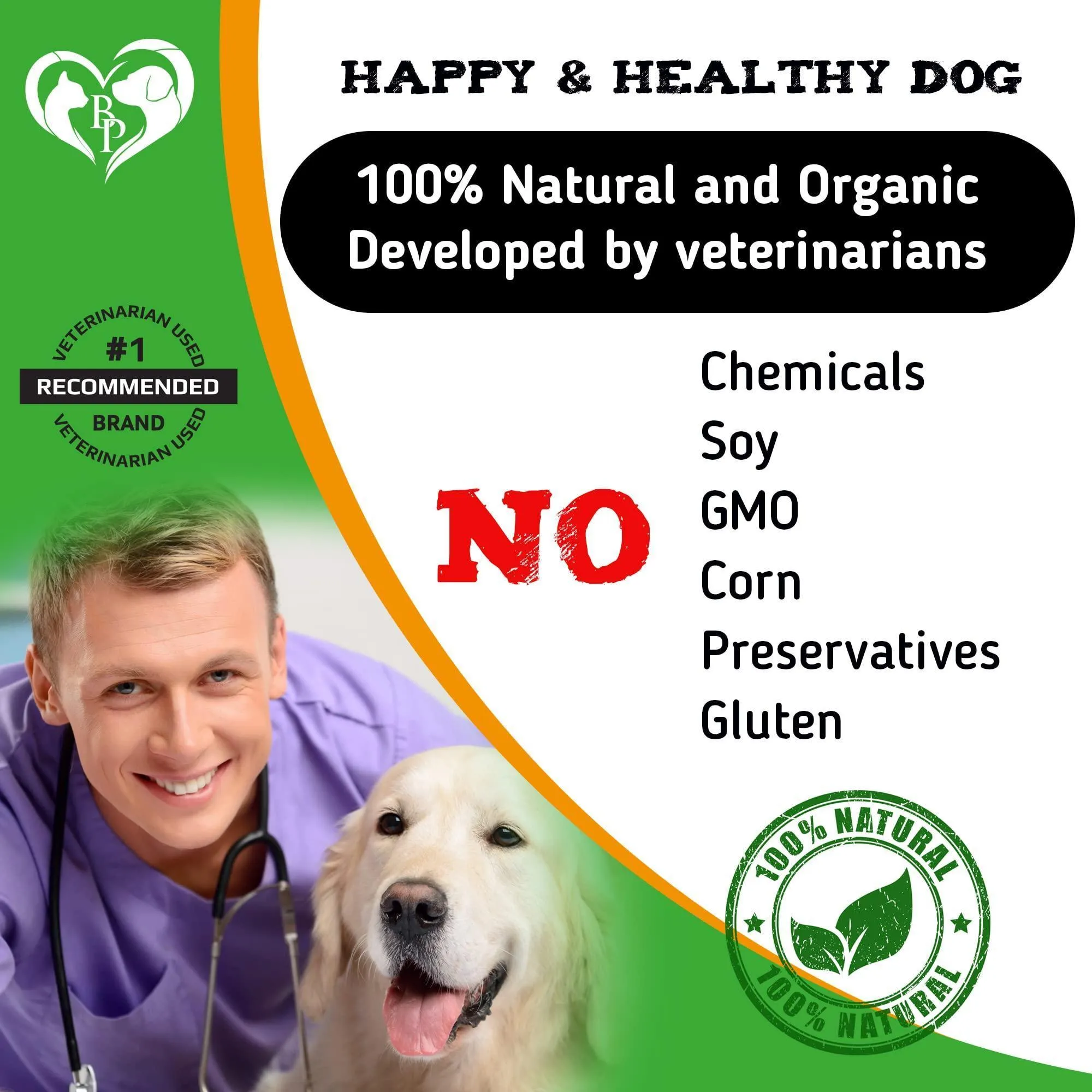 Natural Flea and Tick Prevention Chewables with Multivitamin for Dogs
