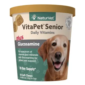 NaturVet VitaPet Senior Daily Vitamins plus Glucosamine 60 soft chews