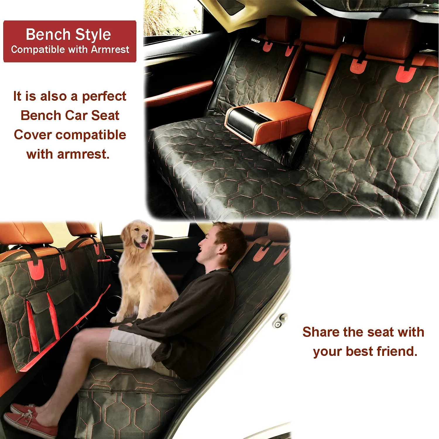 🐶NEW Dog Seat Cover for Back Seat with Mesh, Waterproof Dog Hammock Scratch proof Pet Seat Covers with 4 Bag _mkpt4