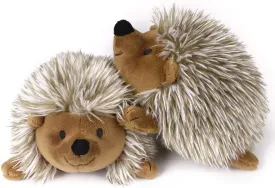Pawaboo Plush Dog Toy, [2PACK] Non-Toxic Super Soft Faux-Fur Hedgehog Dog Toy Stuffed Biting Training Playing Toys for Dog Puppy, Brown