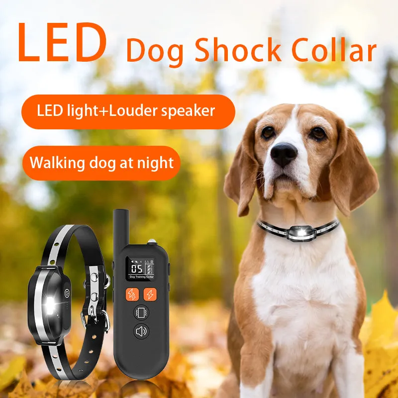 ﻿PD 516B 3300ft Range Rechargeable Waterproof LED light Shock Ecollar Dog Training With Remote Control 4 Training Modes