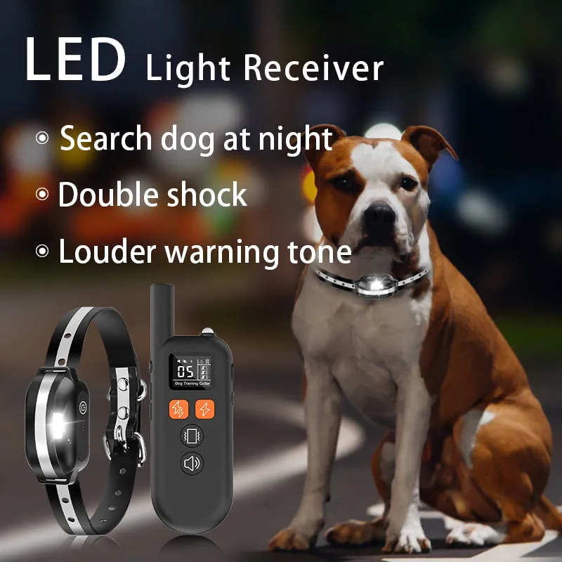 ﻿PD 516B 3300ft Range Rechargeable Waterproof LED light Shock Ecollar Dog Training With Remote Control 4 Training Modes