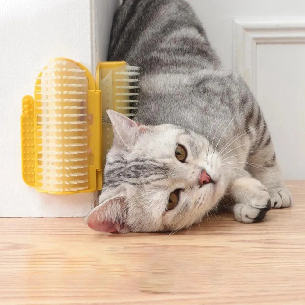 Pet Cats Corner Brush: Self-Massage Groomer Comb