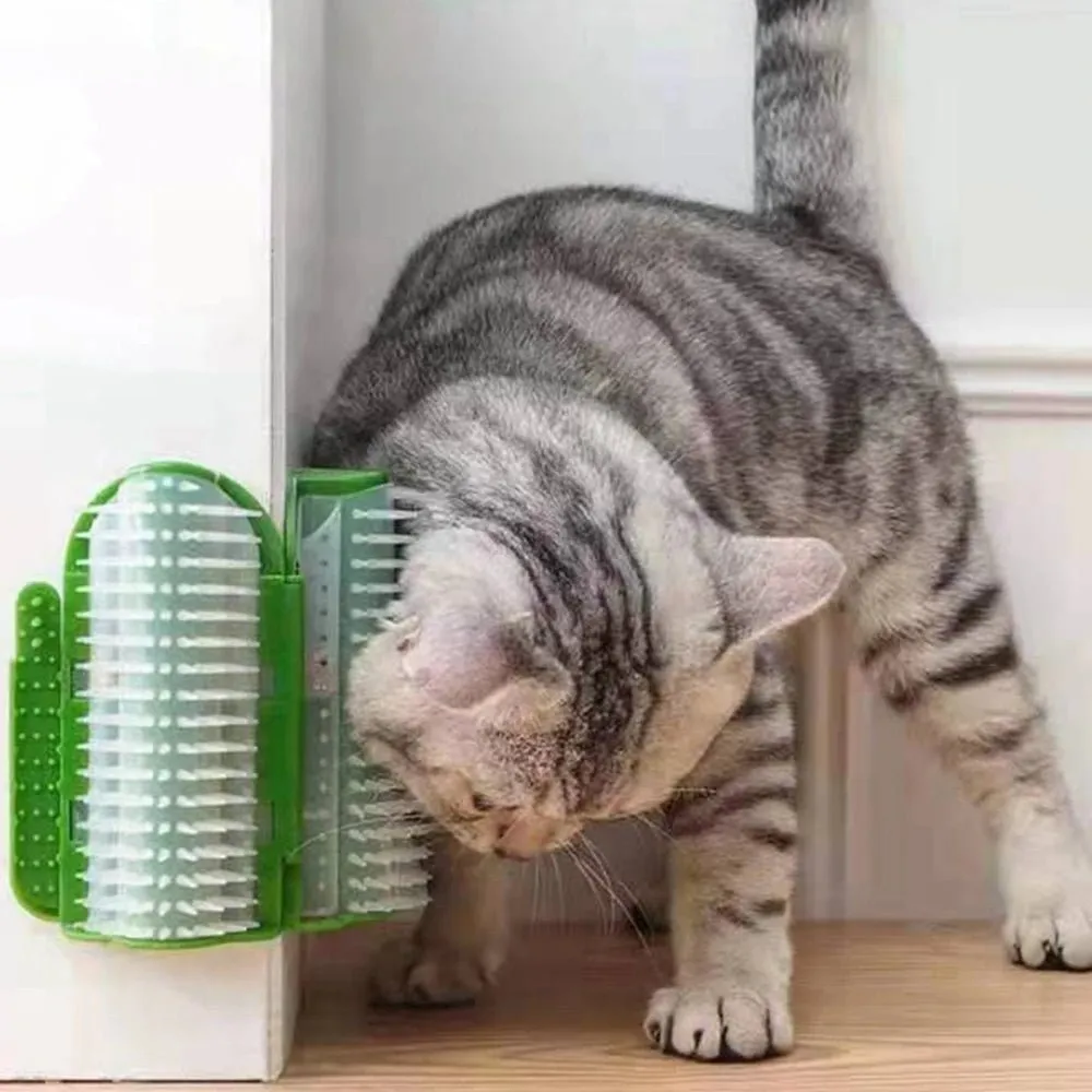 Pet Cats Corner Brush: Self-Massage Groomer Comb