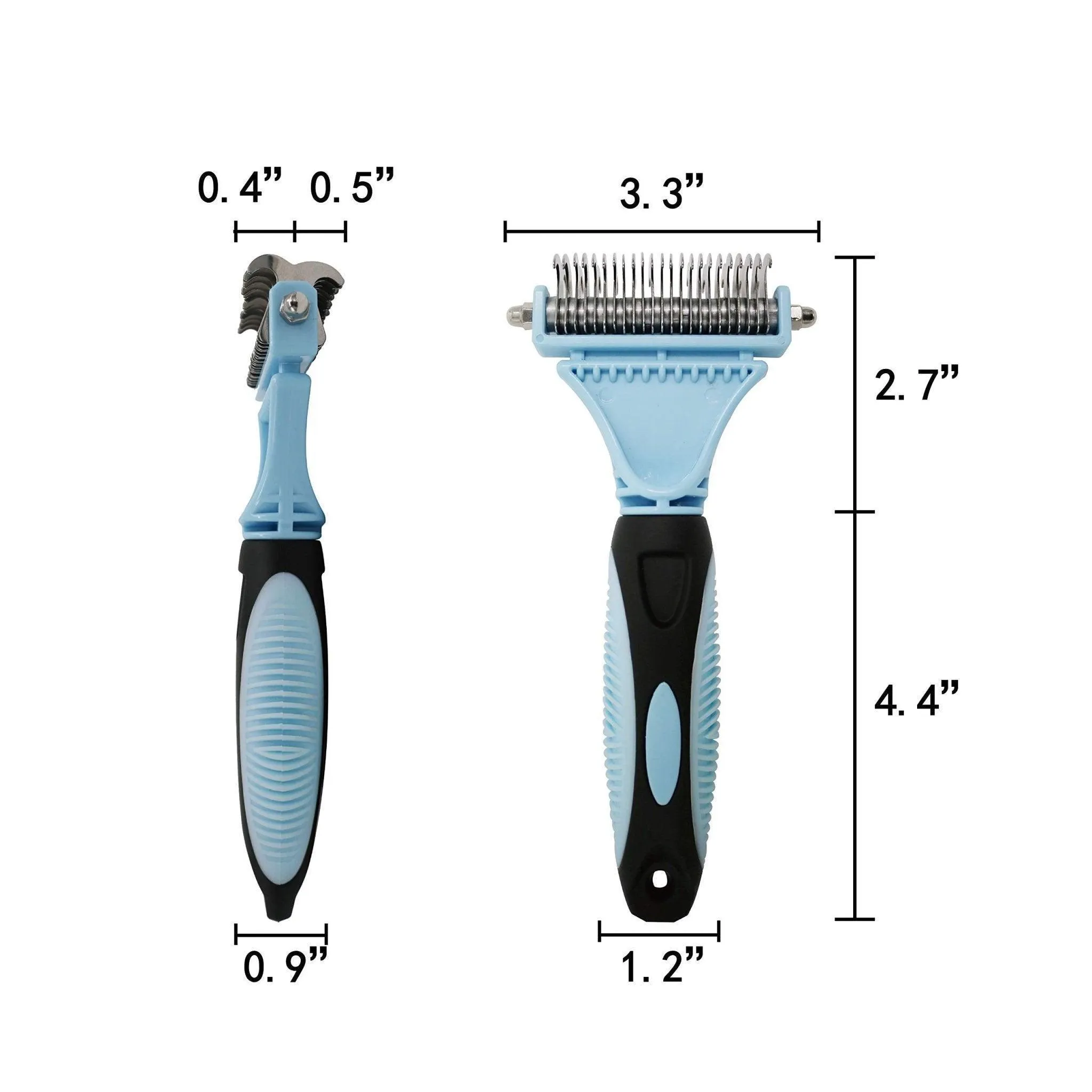 Pet Grooming & Deshedding Brush Double-Sided